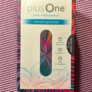 plusOne Vibrating Bullet Soft Touch Massager, 10 Vibration Settings, Waterproof